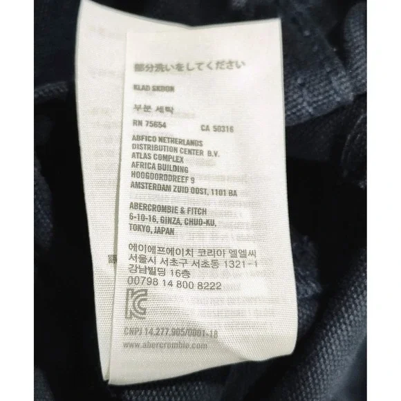 Abercrombie & Fitch Backpback navy blue womens Messenger bag purse Canvas - Picture 9 of 12